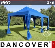 Carpa 3x6m Azul, incluye 6 cortinas decorativas